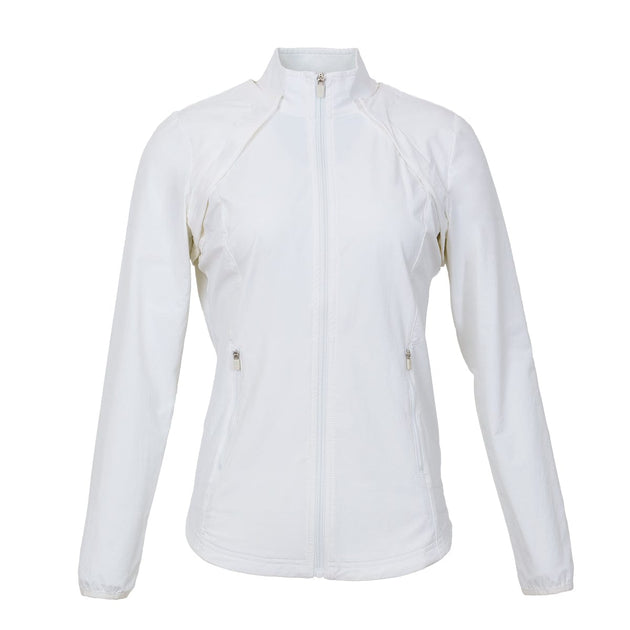 Wind Jacket with Removable Sleeves White – Jofit